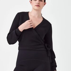NWT Spanx Air Essential Ballet Wrap Black Sz XL